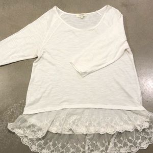 🍄 Umgee 3/4  sleeve shirt lace bottom